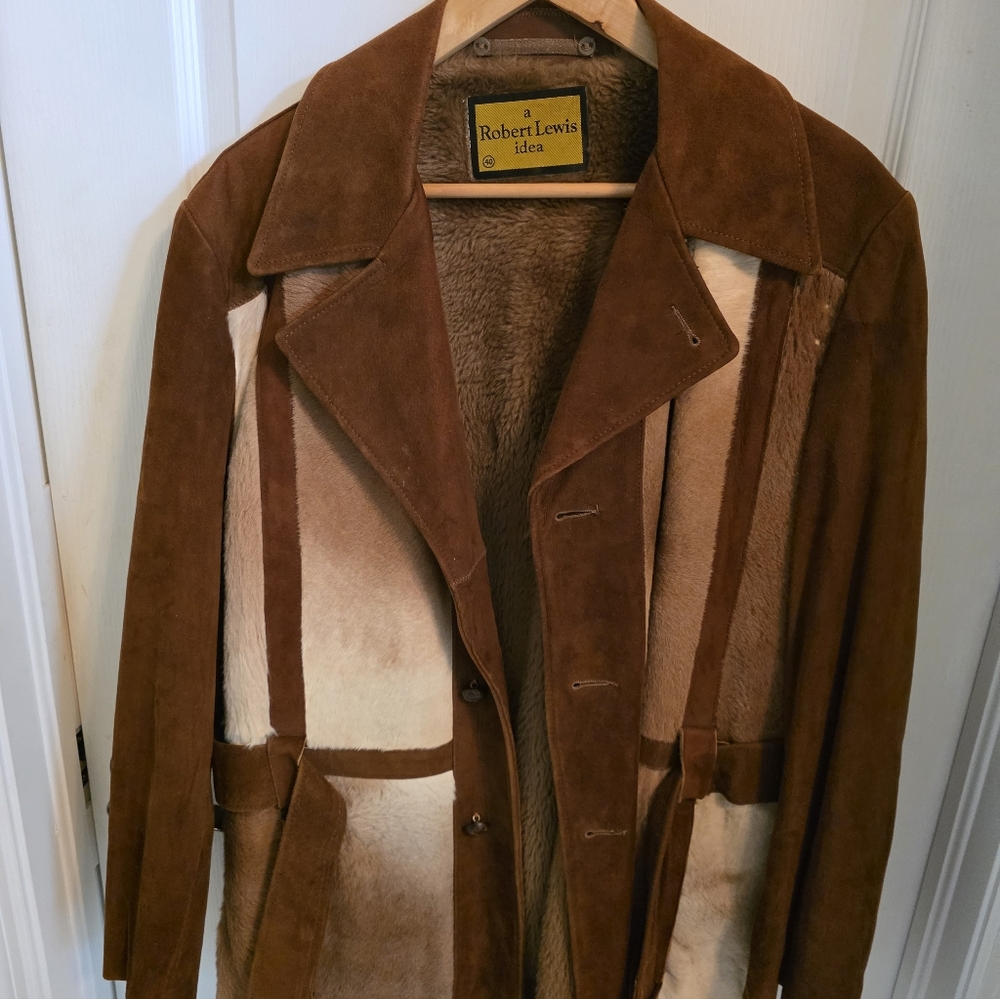 Vintage a Robert Lewis Idea Kangaroo Fur Suede Jacket